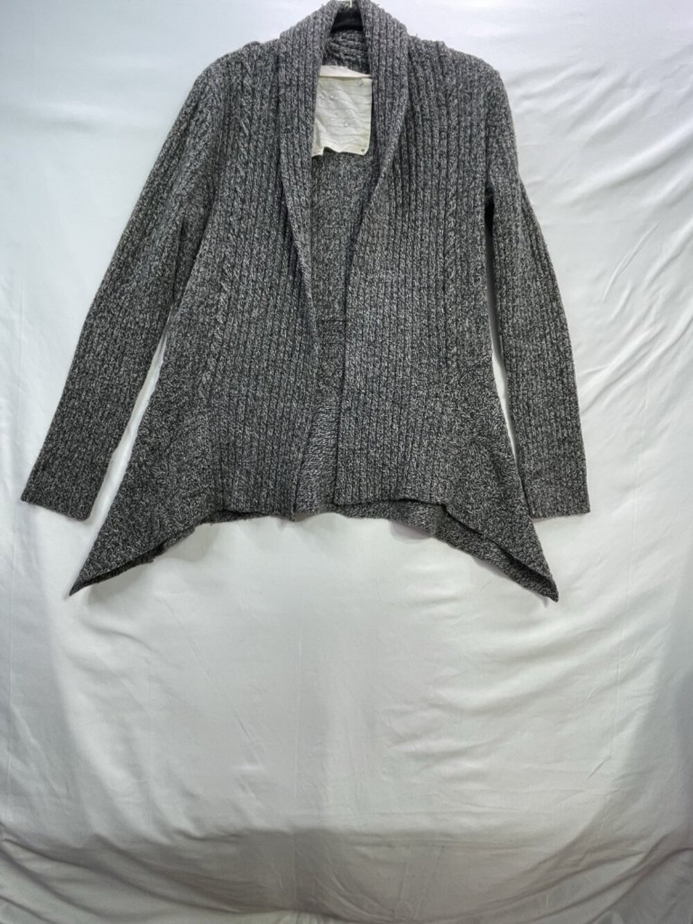 Canary by Anthropologie Gray Wool Blend Open Front Cardigan Sweater Sz Medium